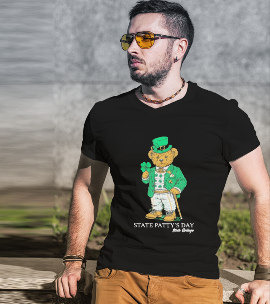 State Patty's Day State College Irish Bear Holiday T-Shirt