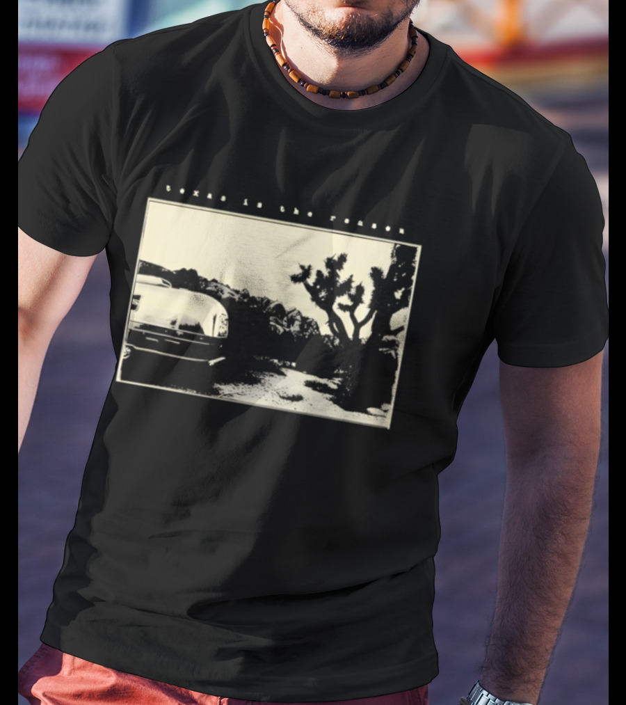 Texas Is The Reason Desert Landscape Vintage Trailer Scene T-Shirt