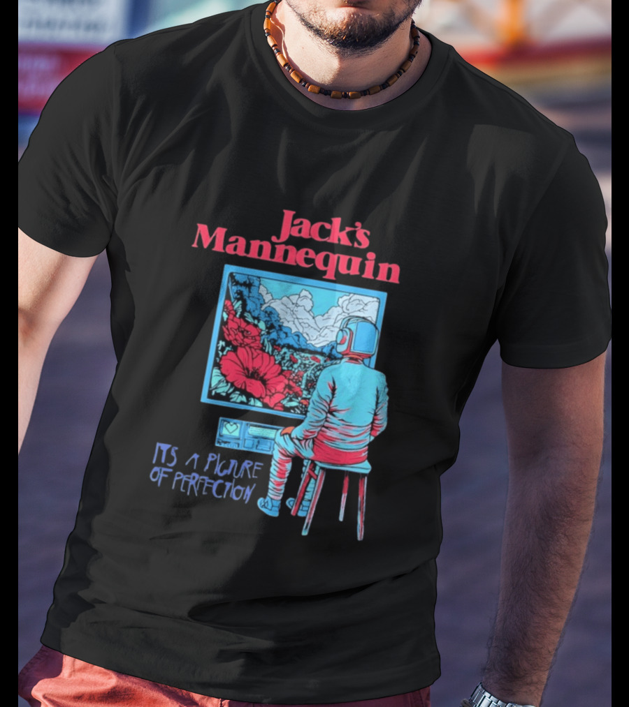 Jack's Mannequin It's A Picture Of Perfection Vibrant Robot Art Scene T-Shirt