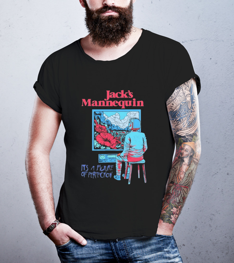 Jack's Mannequin It's A Picture Of Perfection Vibrant Robot Art Scene T-Shirt