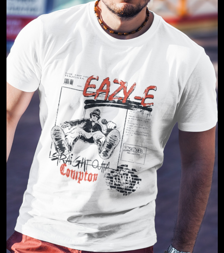 Eazy E Straight Outta Compton NWA Hip Hop Thugsta The Ruthless Villain T-Shirt