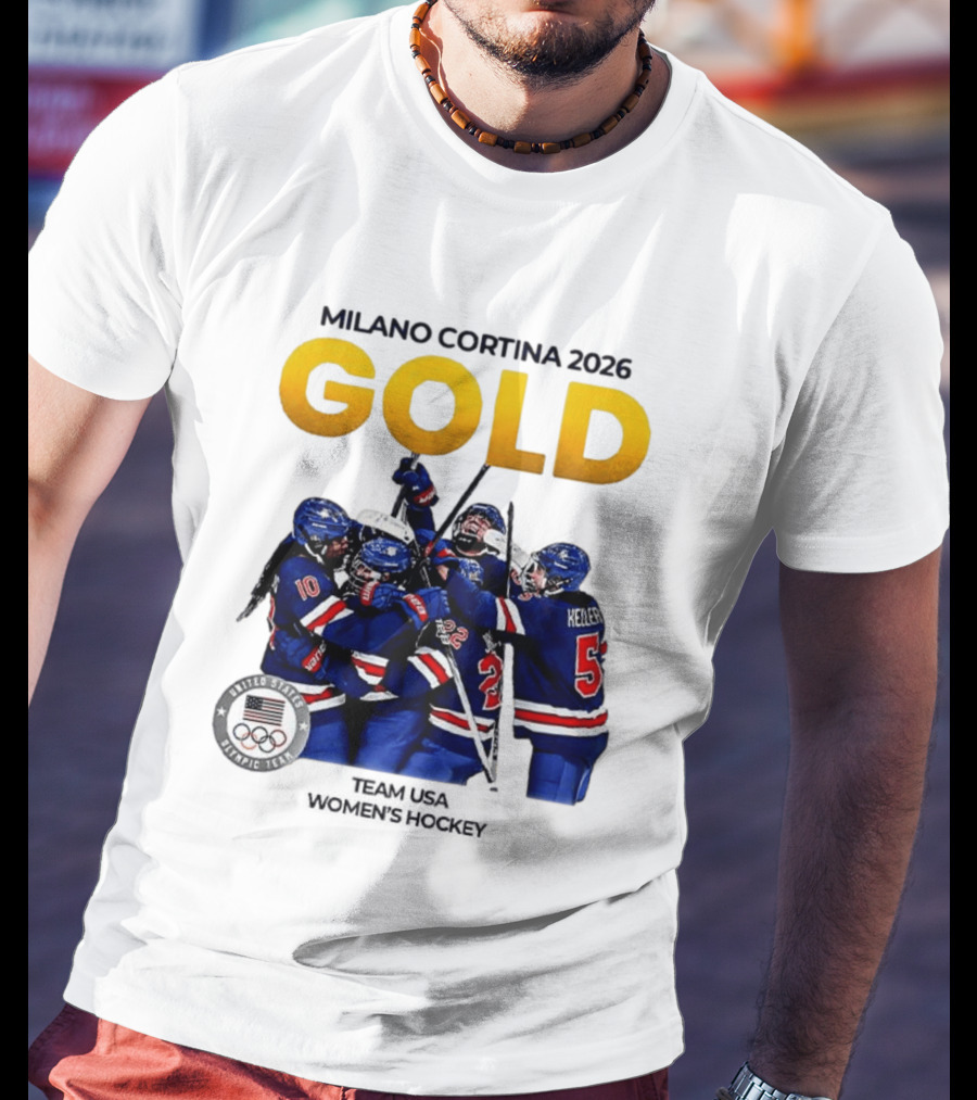 Milano Cortina 2026 Gold Team USA Women's Hockey T-Shirt