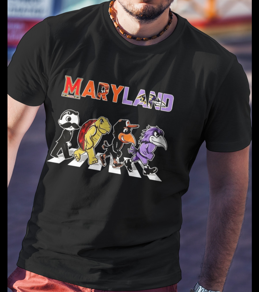 Maryland Terrapins Orioles Ravens Abbey Road T-Shirt