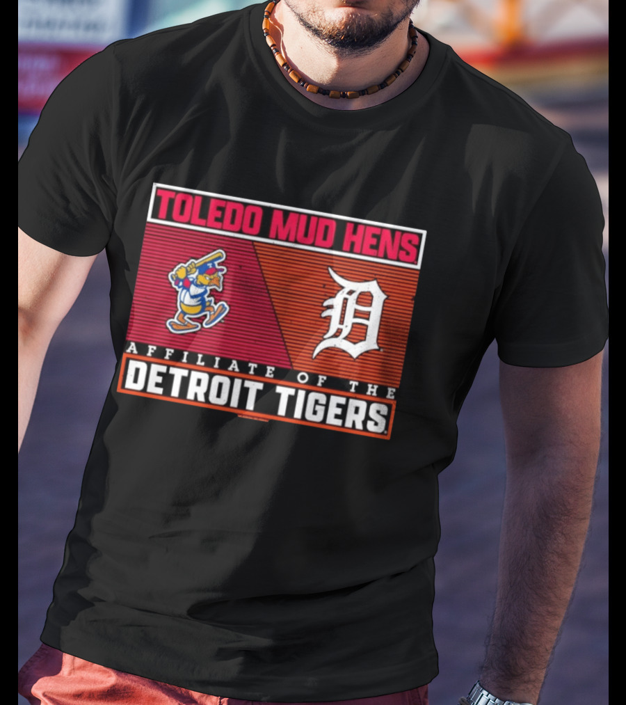 Toledo Mud Hens Detroit Tigers Affiliate Baseball Team Logo Retro Cartoon Bird T-Shirt