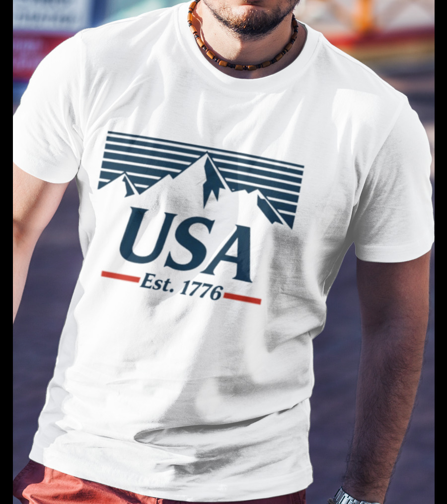 USA Mountains Est. 1776 250 Years Of Freedom T-Shirt