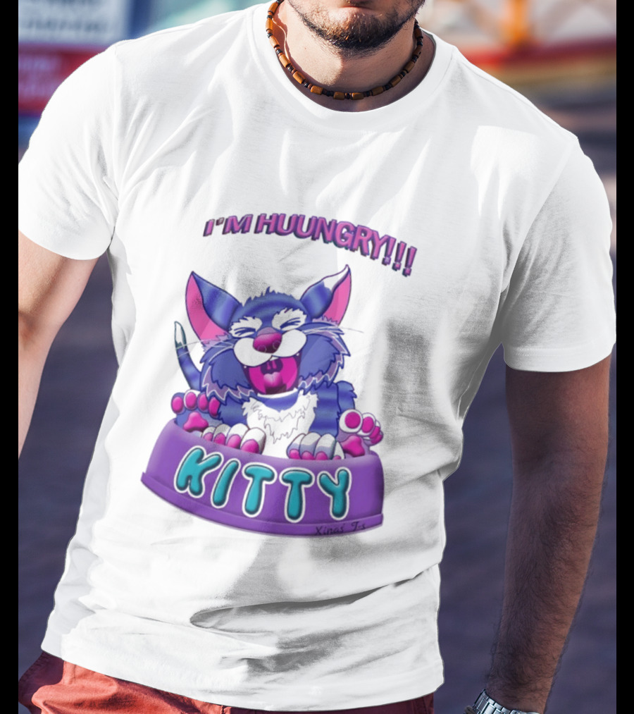 I'm Huungry Kitty Cartoon T-Shirt