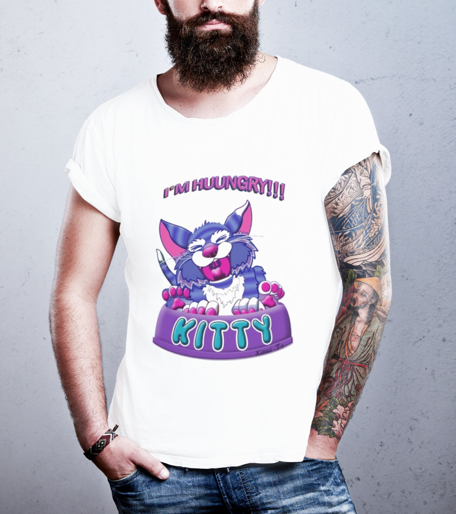 I'm Huungry Kitty Cartoon T-Shirt