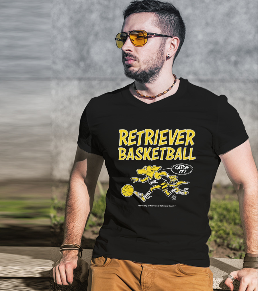 Retriever Basketball Catch It UMBC Retrievers University Of Maryland Baltimore County T-Shirt