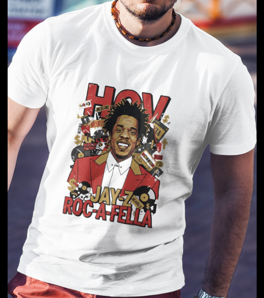 Jay Z Roc A Fella HOV Brooklyn Music Collage T-Shirt