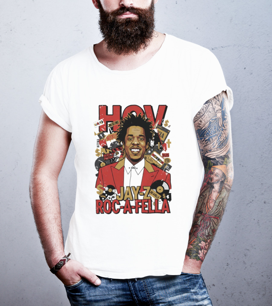 Jay Z Roc A Fella HOV Brooklyn Music Collage T-Shirt