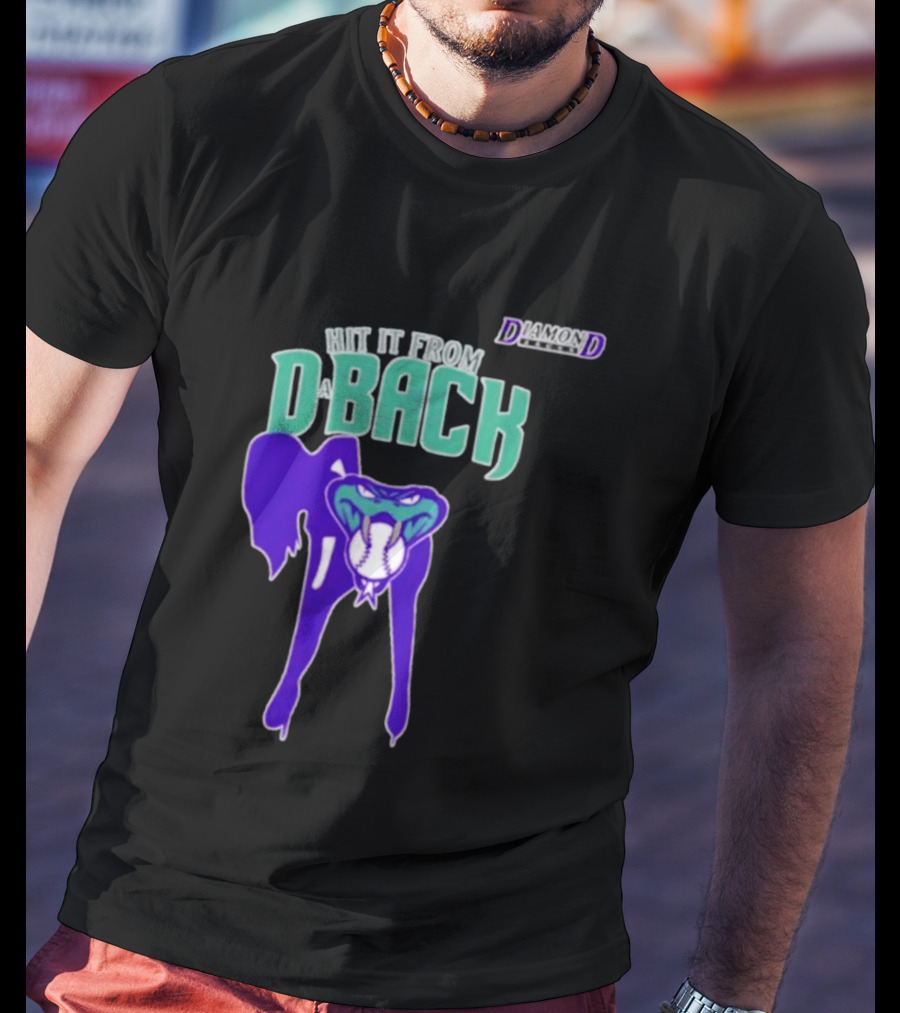 Hit It From D Back Arizona Baseball T-Shirt
