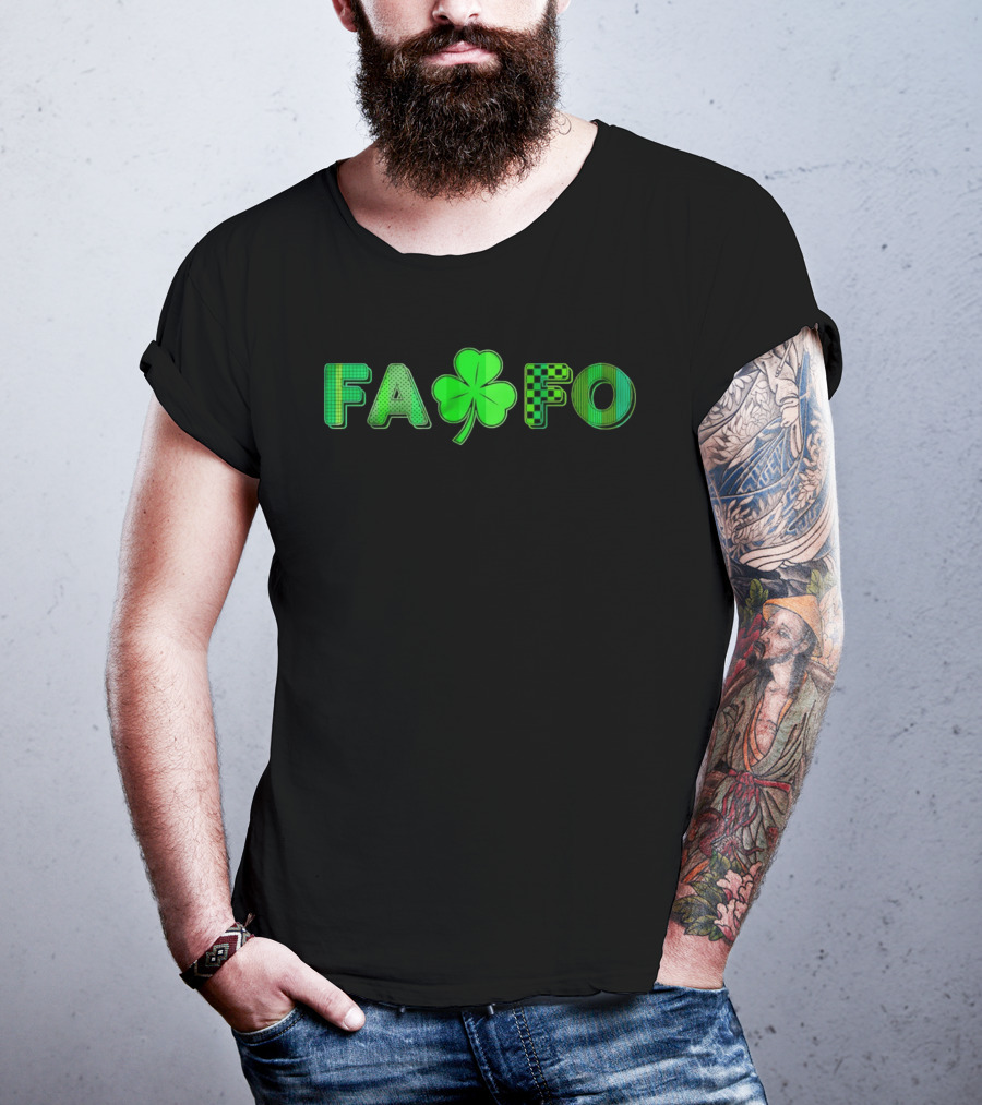 FAFO Clover St Paddy St Patrick's Day Checkered Green T-Shirt