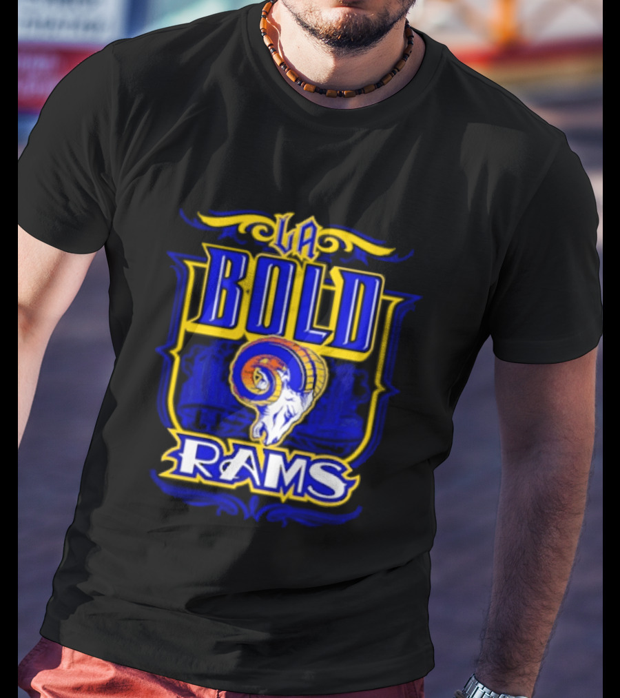 LA Rams Bold Mister Cartoon Los Angeles Rams T-Shirt