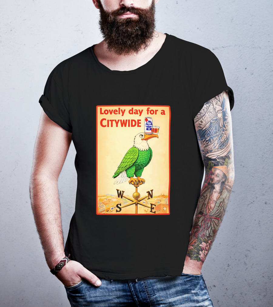 Lovely Day For A Citywide Pabst Blue Ribbon Beer Eagle T-Shirt