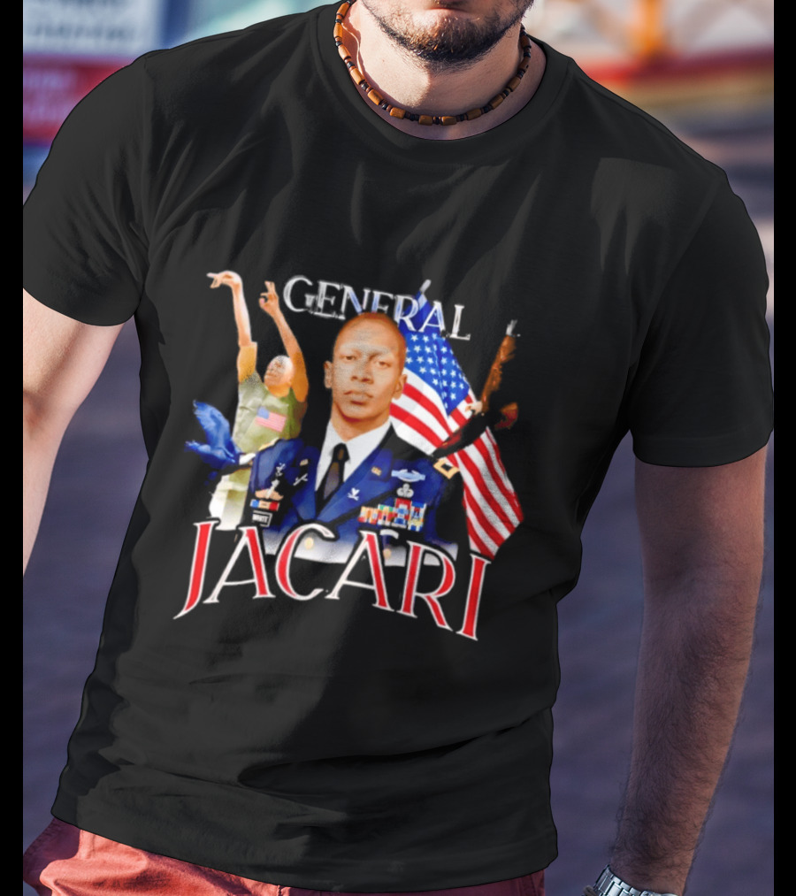 General Jacari Virginia Cavaliers USA Flag Basketball T-Shirt