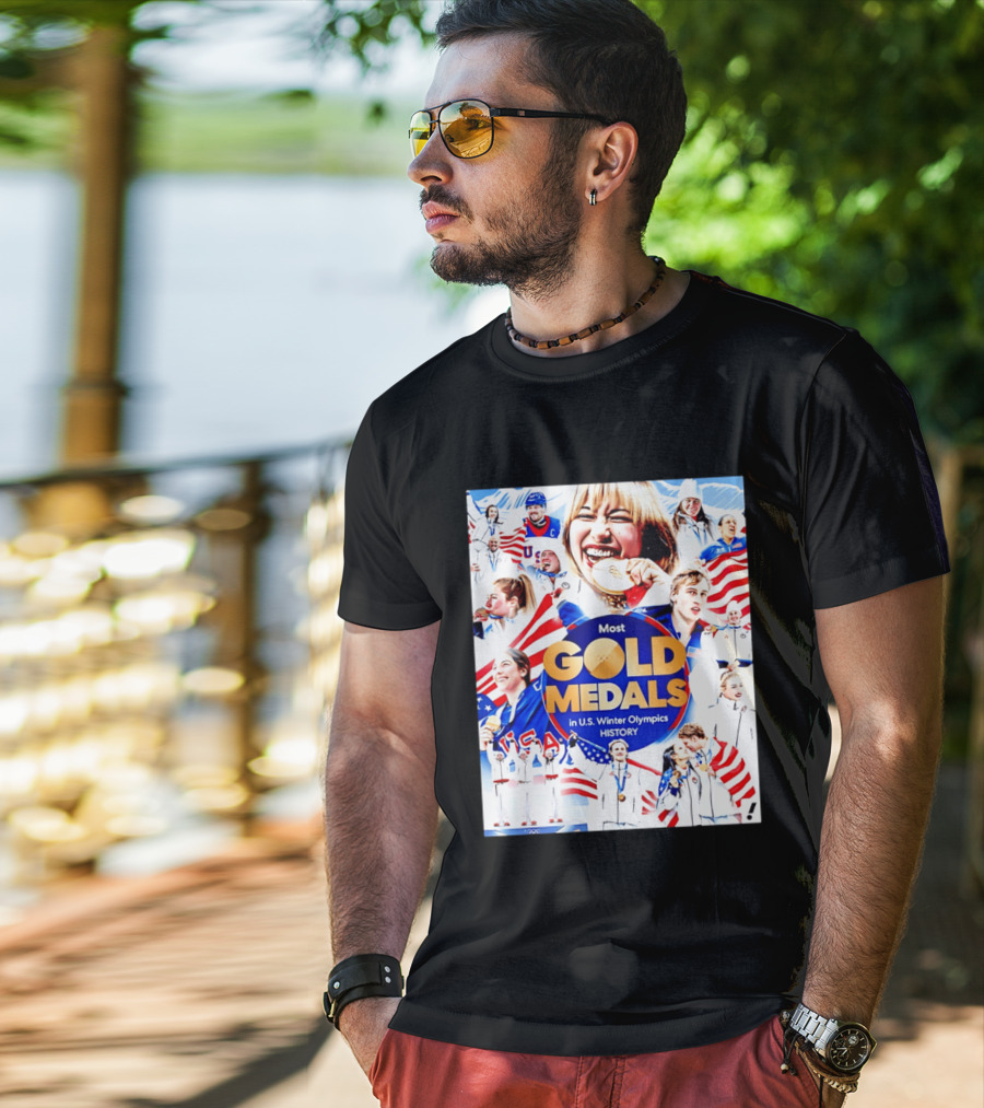 Most Gold Medals In U.S. Winter Olympics History 2026 T-Shirt