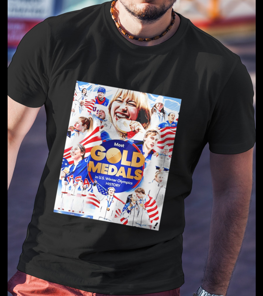 Most Gold Medals In U.S. Winter Olympics History 2026 T-Shirt