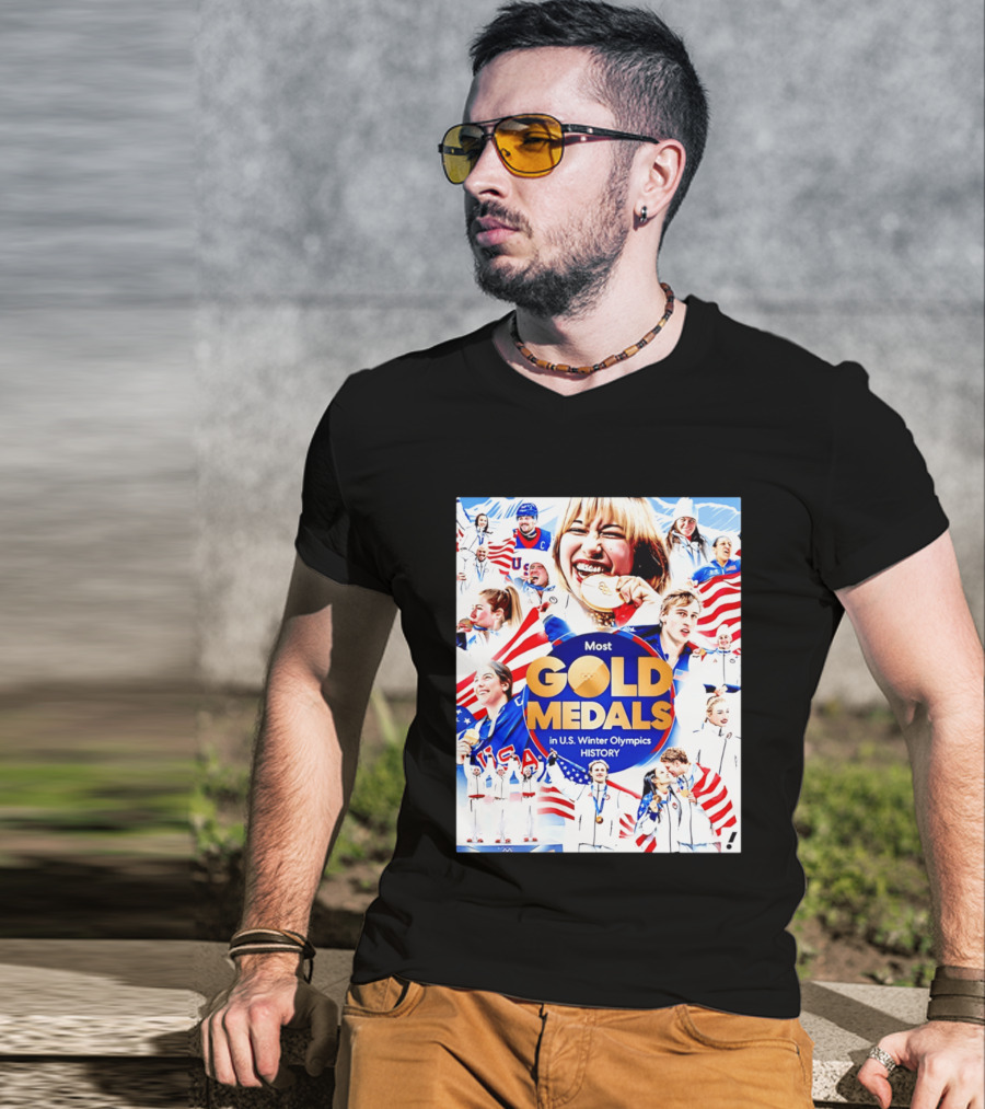 Most Gold Medals In U.S. Winter Olympics History 2026 T-Shirt