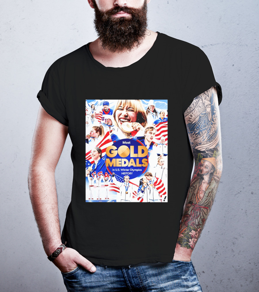 Most Gold Medals In U.S. Winter Olympics History 2026 T-Shirt