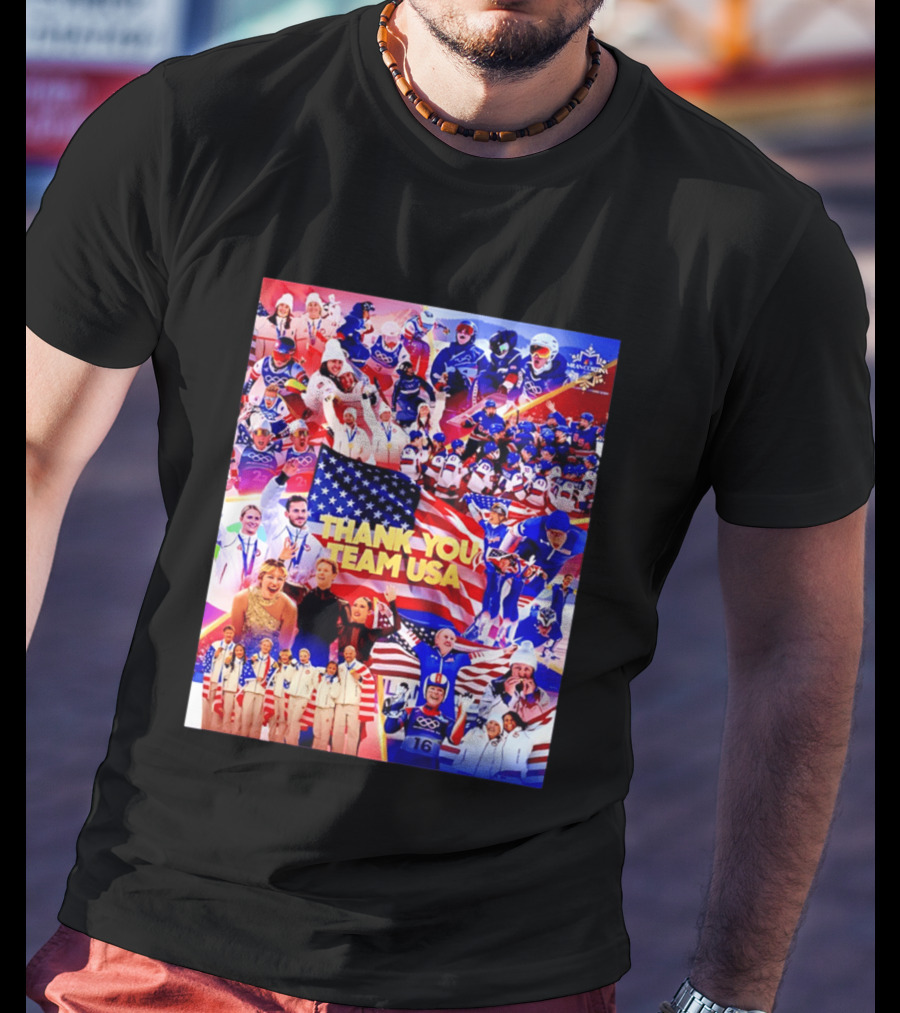 Thank You Team USA Gold Medals U.S Winter Olympics History 2026 T-Shirt