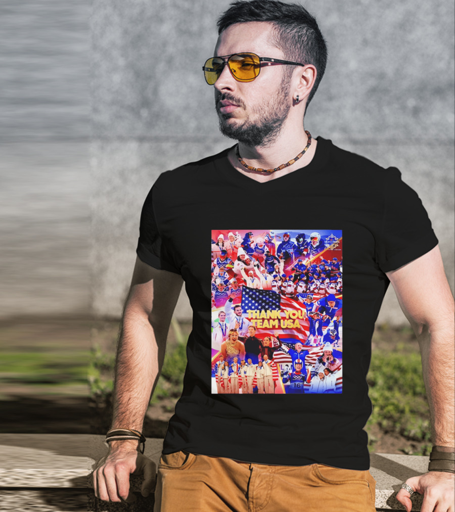 Thank You Team USA Gold Medals U.S Winter Olympics History 2026 T-Shirt