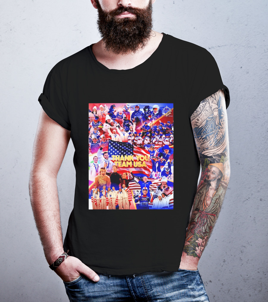 Thank You Team USA Gold Medals U.S Winter Olympics History 2026 T-Shirt