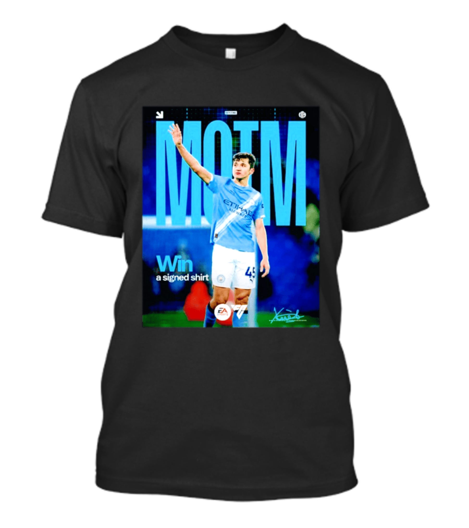 MOTM Win Signed Etihad Airways EA Sports Khusanov T-Shirt