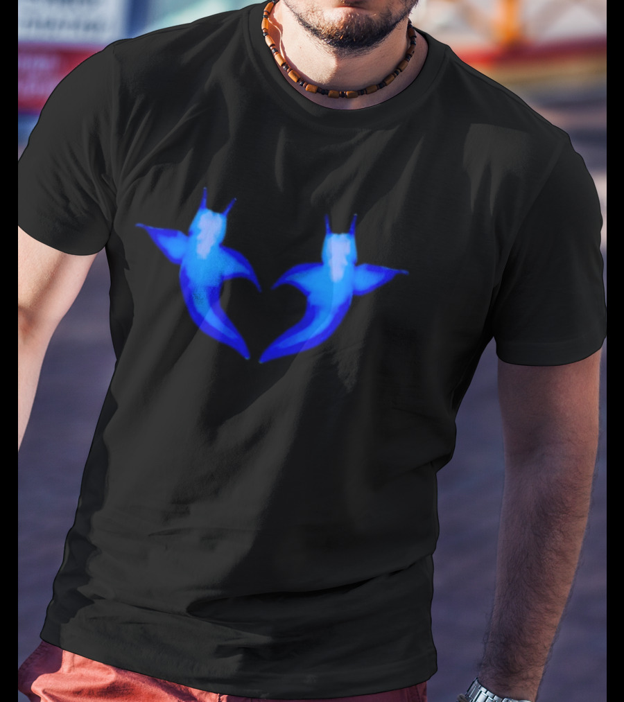Two Blue Ghosts Symmetrical Dua Lipa T-Shirt