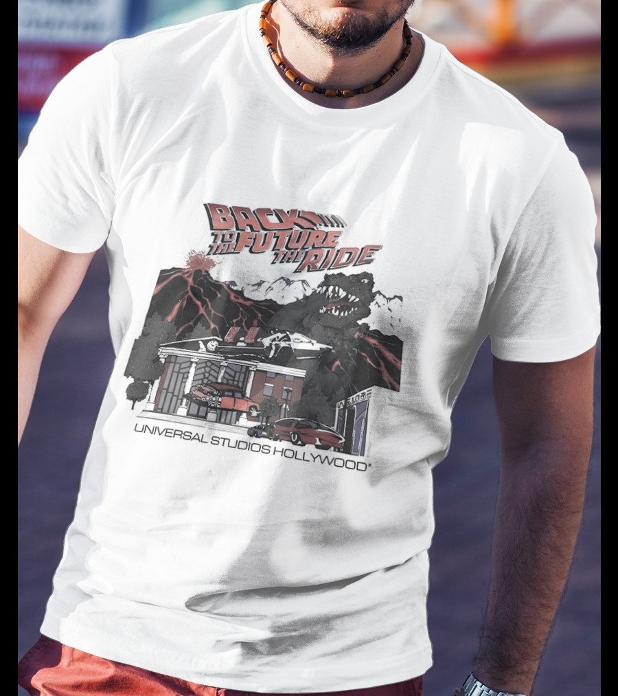 Back To The Future The Ride Lightning Universal Studios Hollywood Vintage Attraction T-Shirt