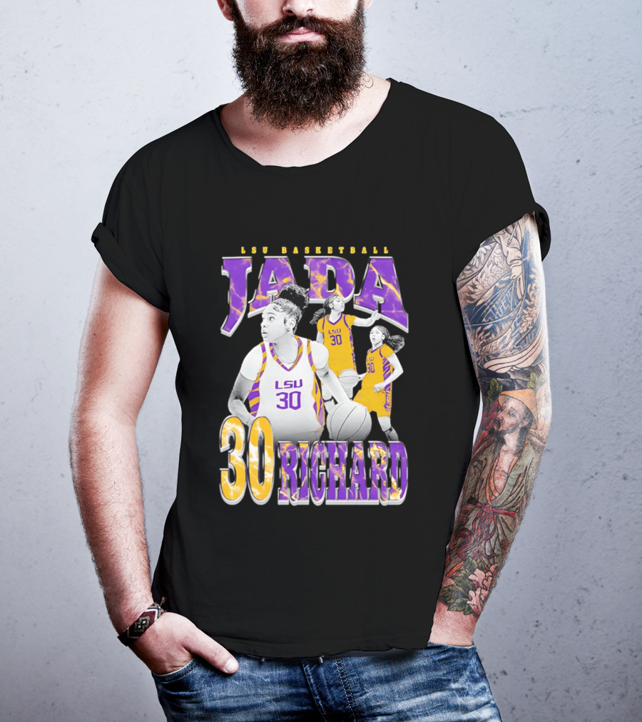 LSU Basketball Jada Richard 30 LSU Tigers Retro 90s T-Shirt