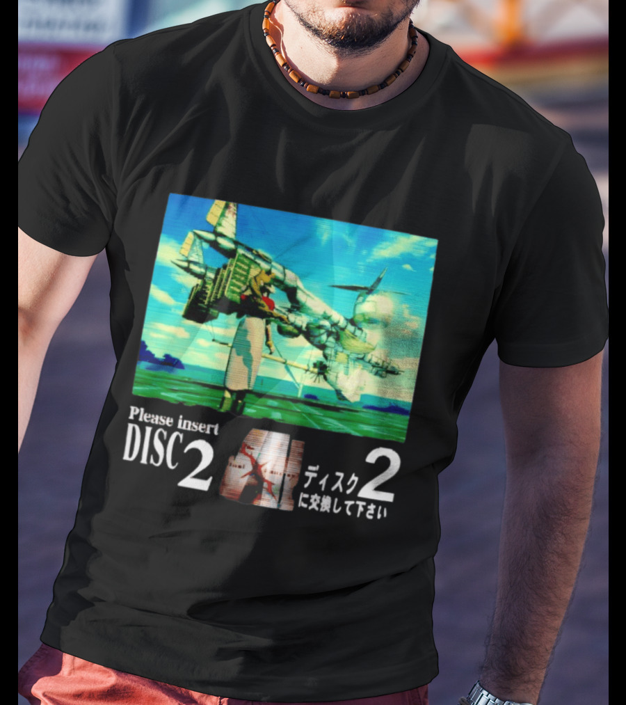 Please Insert Disc 2 Retro Anime Video Game Aesthetic T-Shirt