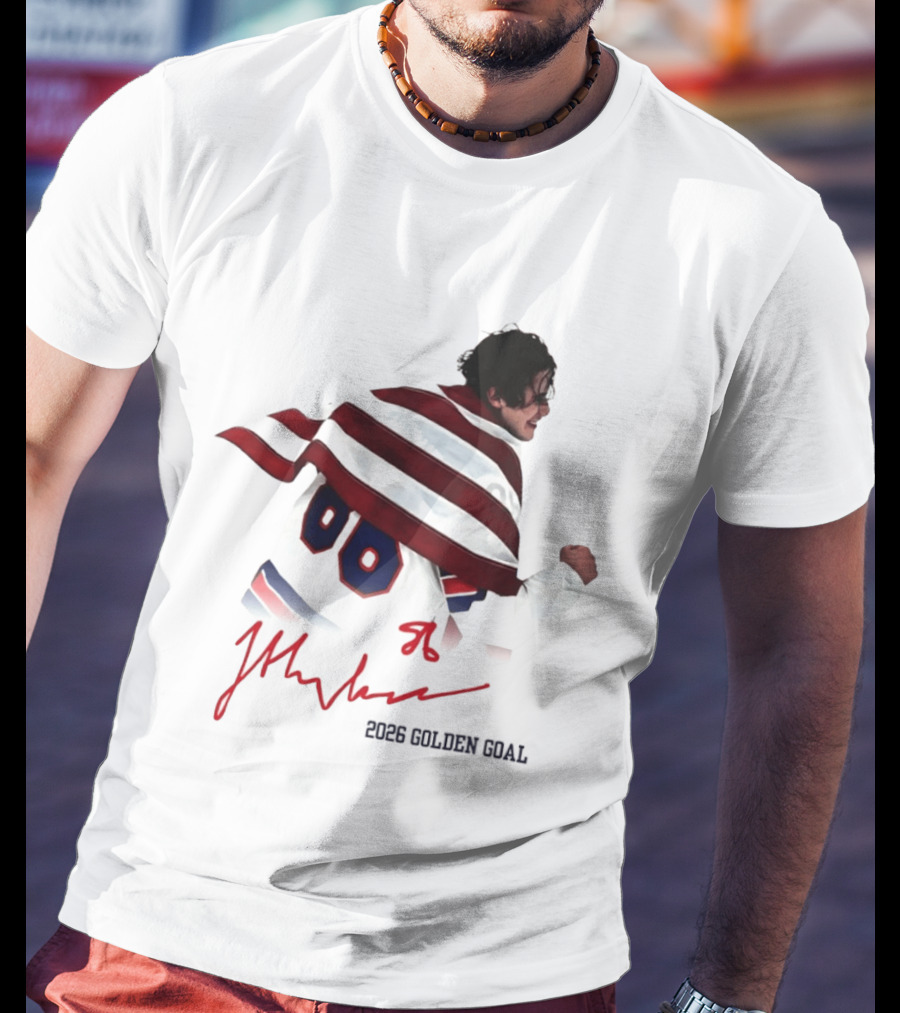 Jack Hughes USA Hockey 2026 Golden Goal Milano Cortina T-Shirt