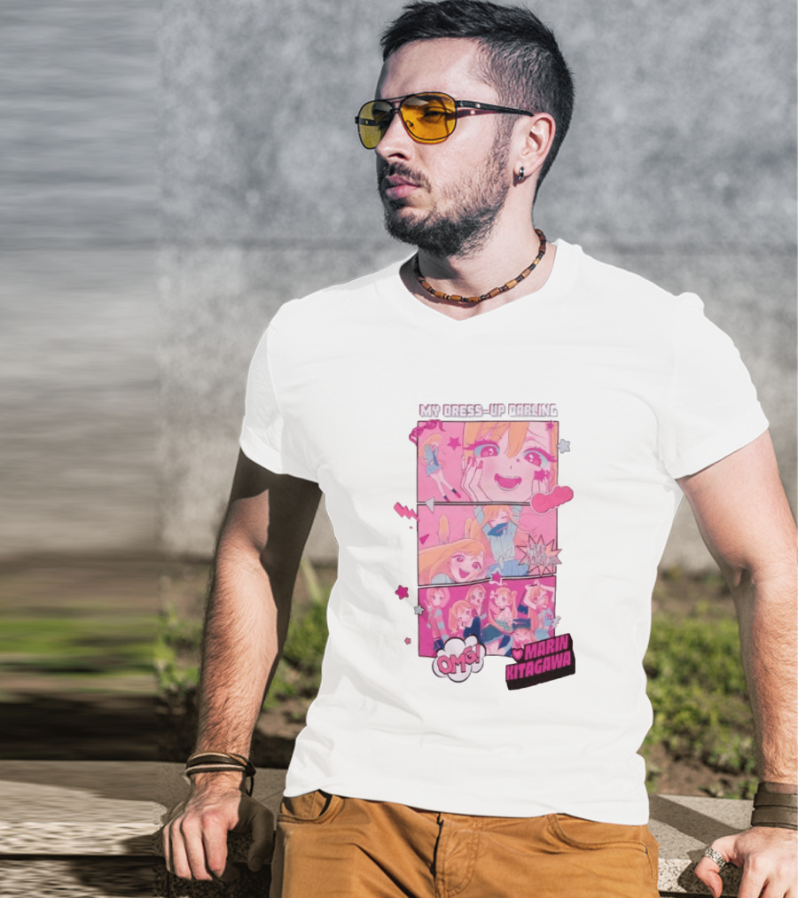 OMG Marin Kitagawa My Dress Up Darling Manga Panels T-Shirt