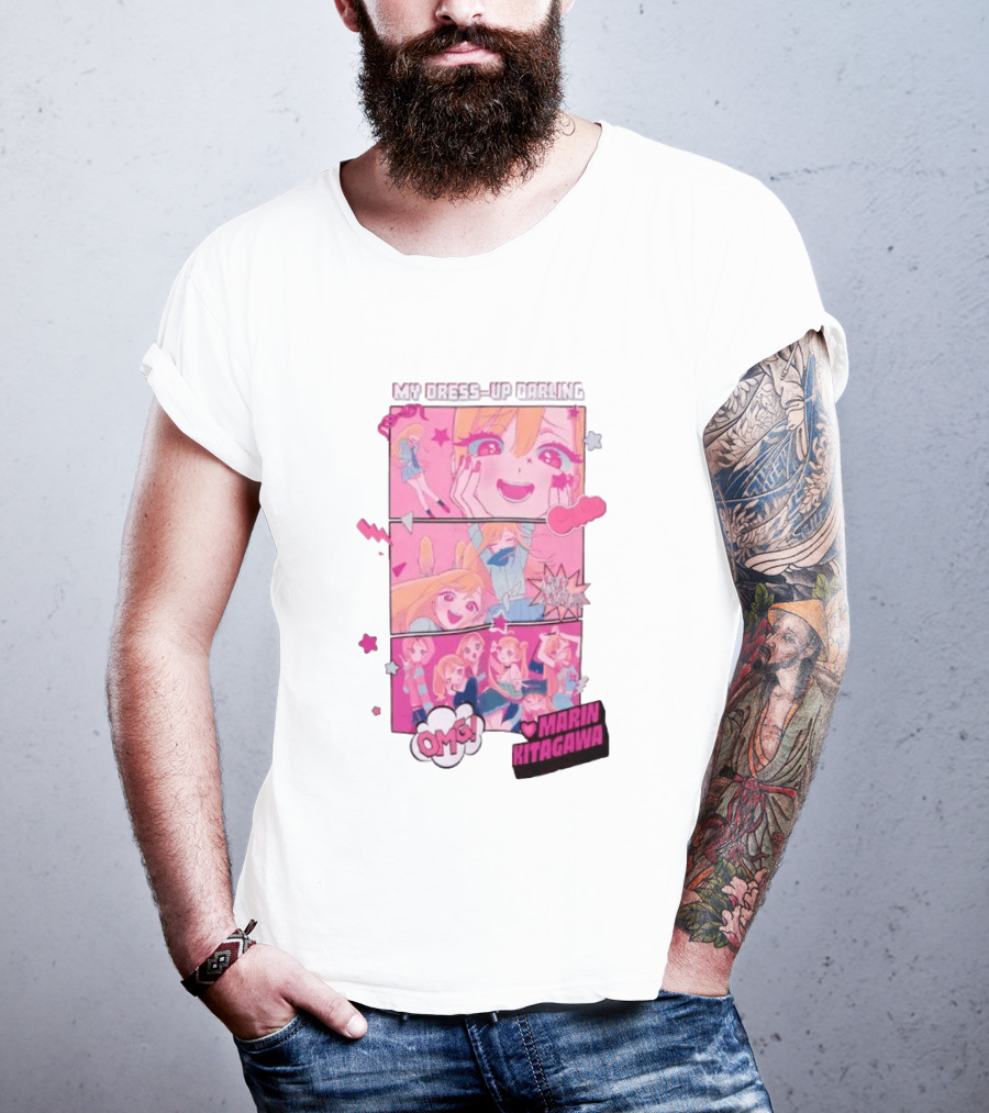 OMG Marin Kitagawa My Dress Up Darling Manga Panels T-Shirt