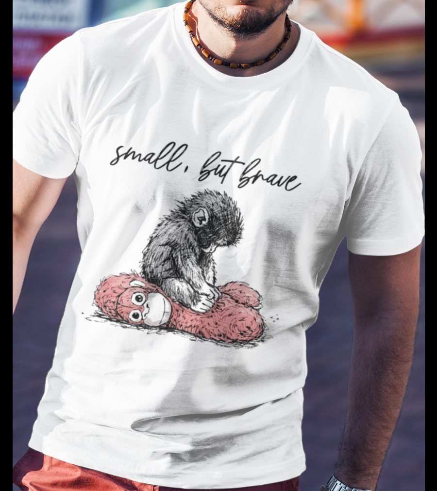 Small But Brave Punch Baby Monkey Overpowers Red Creature T-Shirt