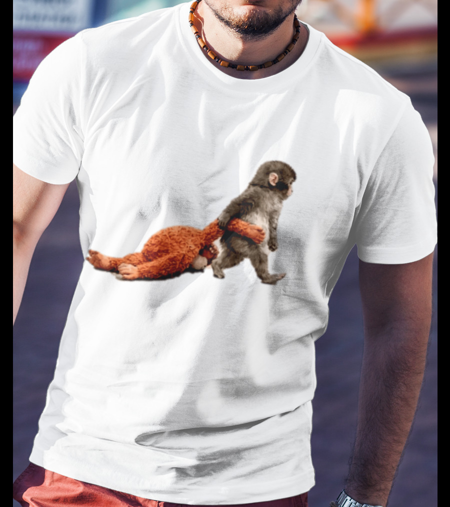 Punch The Monkey Baby Monkey Dragging Toy T-Shirt