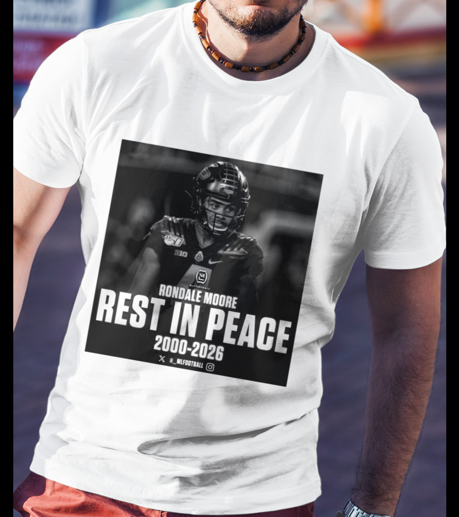 Rondale Moore RIP 2000 2026 Football Tribute Purdue Spieler T-Shirt