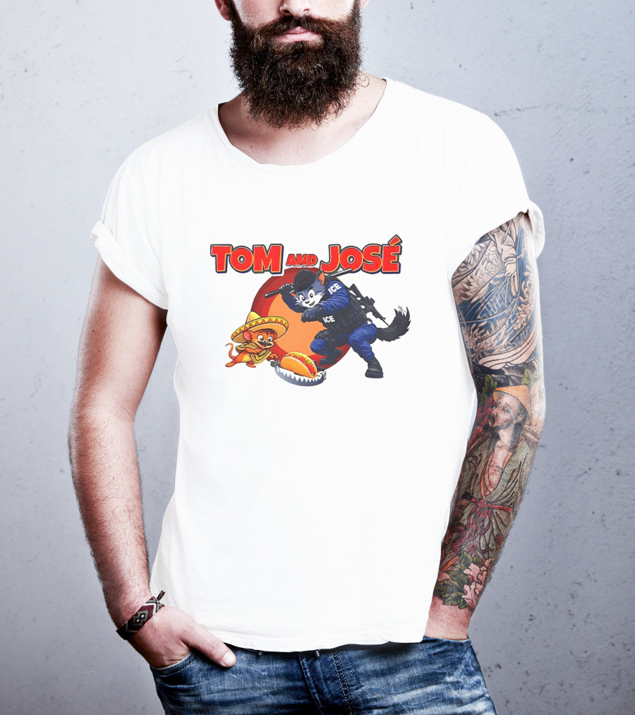 Tom And José ICE Chase Fiesta Hat Taco Moon T-Shirt
