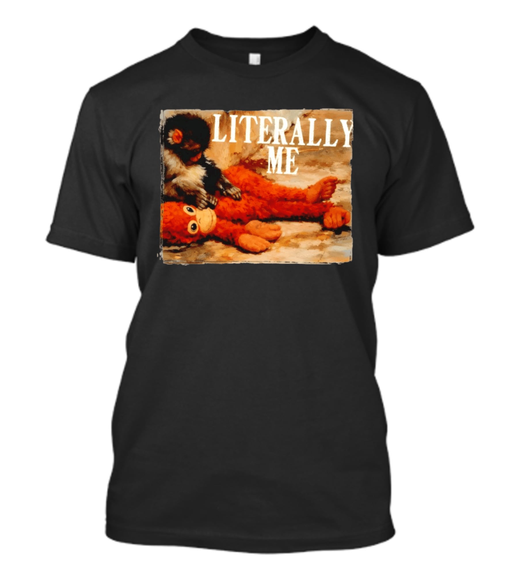 Literally Me Monkey Punch Panchi Kun Plush Relaxing T-Shirt