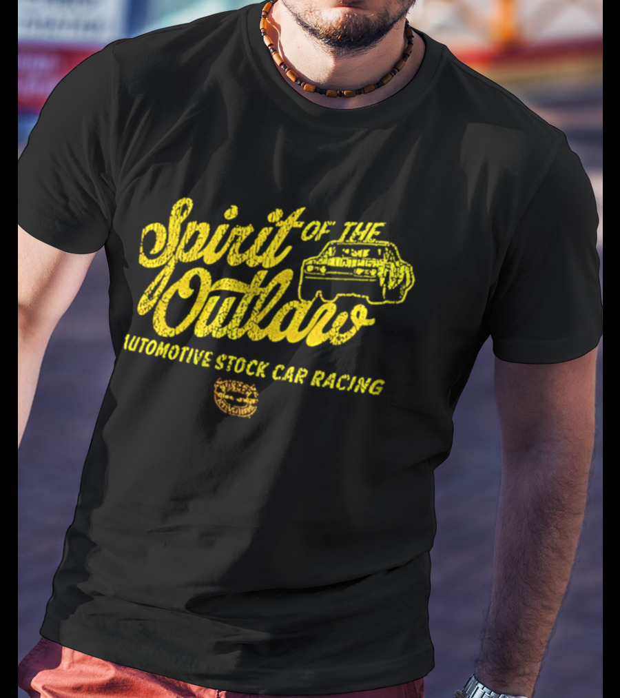Spirit Of The Outlaw Automotive Stock Car Racing T-Shirt