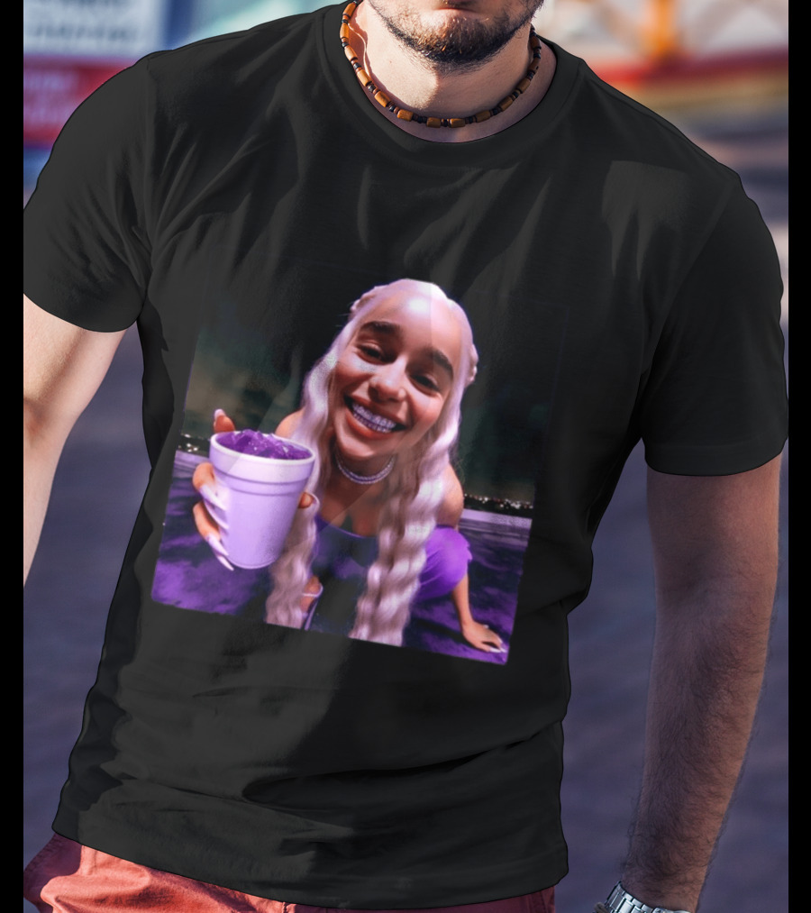 Nicolas Vans Emilia Clarke Daenerys Targaryen Grills And Purple Drink T-Shirt