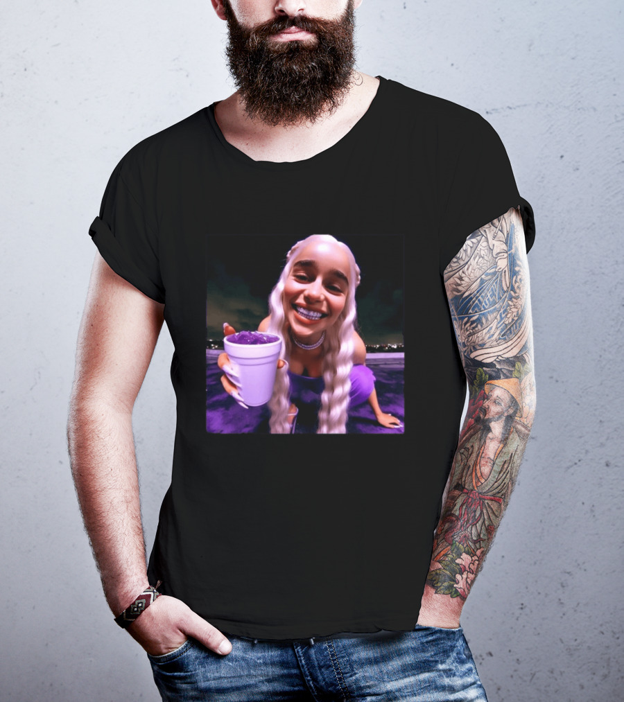 Nicolas Vans Emilia Clarke Daenerys Targaryen Grills And Purple Drink T-Shirt