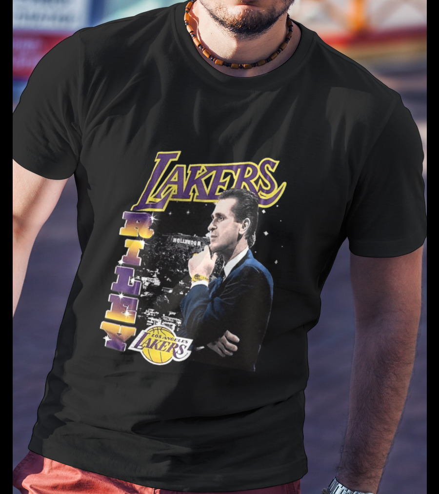 Los Angeles Lakers Pat Riley Hollywood Coach 1981 1990 T-Shirt