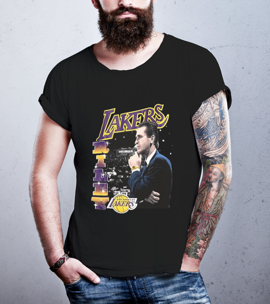 Los Angeles Lakers Pat Riley Hollywood Coach 1981 1990 T-Shirt