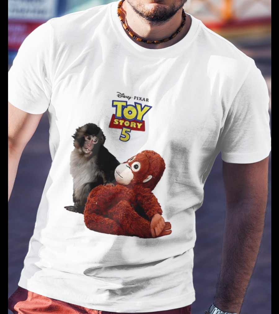 Disney Pixar Toy Story 5 Macaco Punch Stuffed Monkey T-Shirt