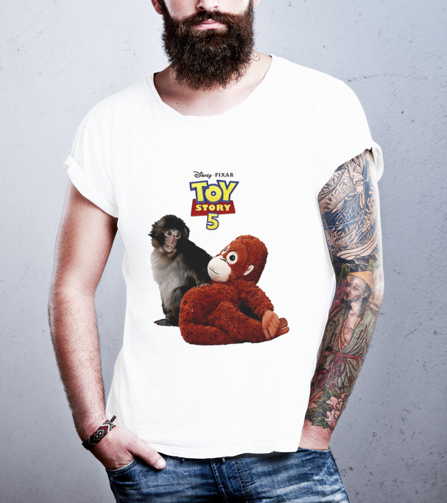 Disney Pixar Toy Story 5 Macaco Punch Stuffed Monkey T-Shirt