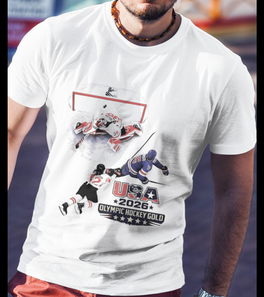 USA 2026 Olympic Hockey Gold Milano Cortina American T-Shirt