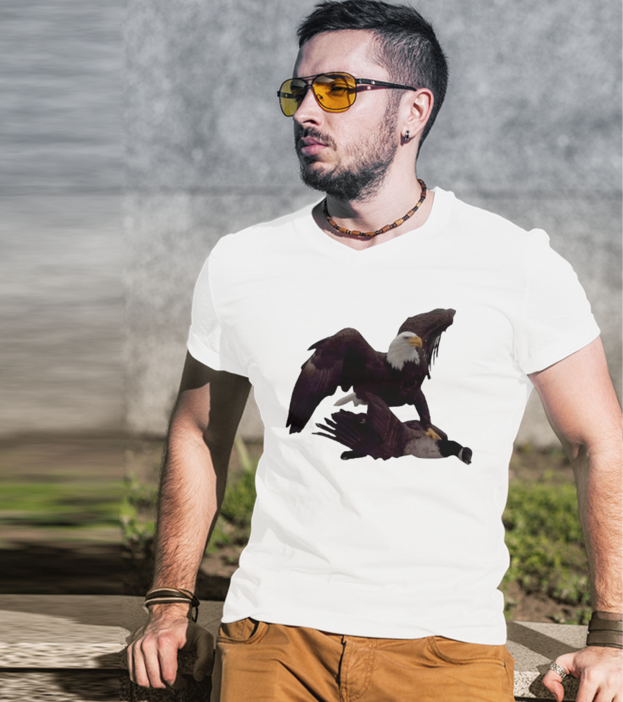 Bald Eagle Vs Goose Dominance Meme T-Shirt