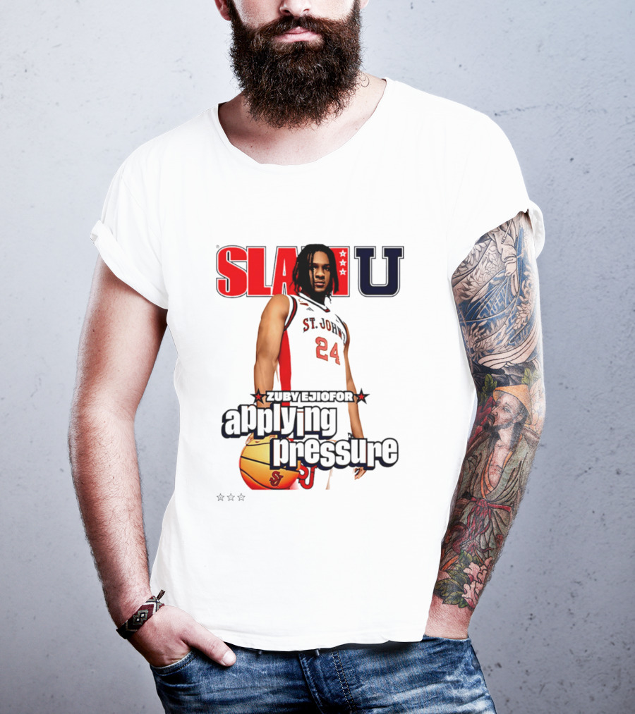 Zuby Ejiofor St. John's Red Storm SlamU Basketball Applying Pressure T-Shirt