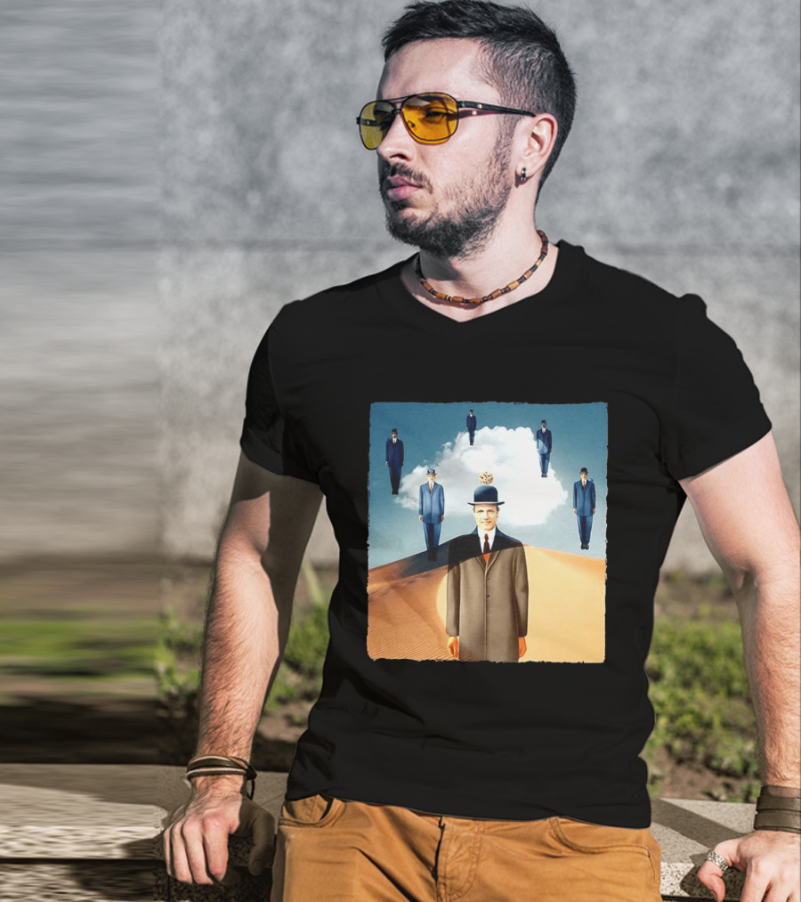 René Magritte X Jean Leloup Son Of Man Remix Surreal Desert Landscape T-Shirt